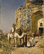 Edwin Lord Weeks The Old Blue-Tiled Mosque Outside of Delhi, India Sweden oil painting artist